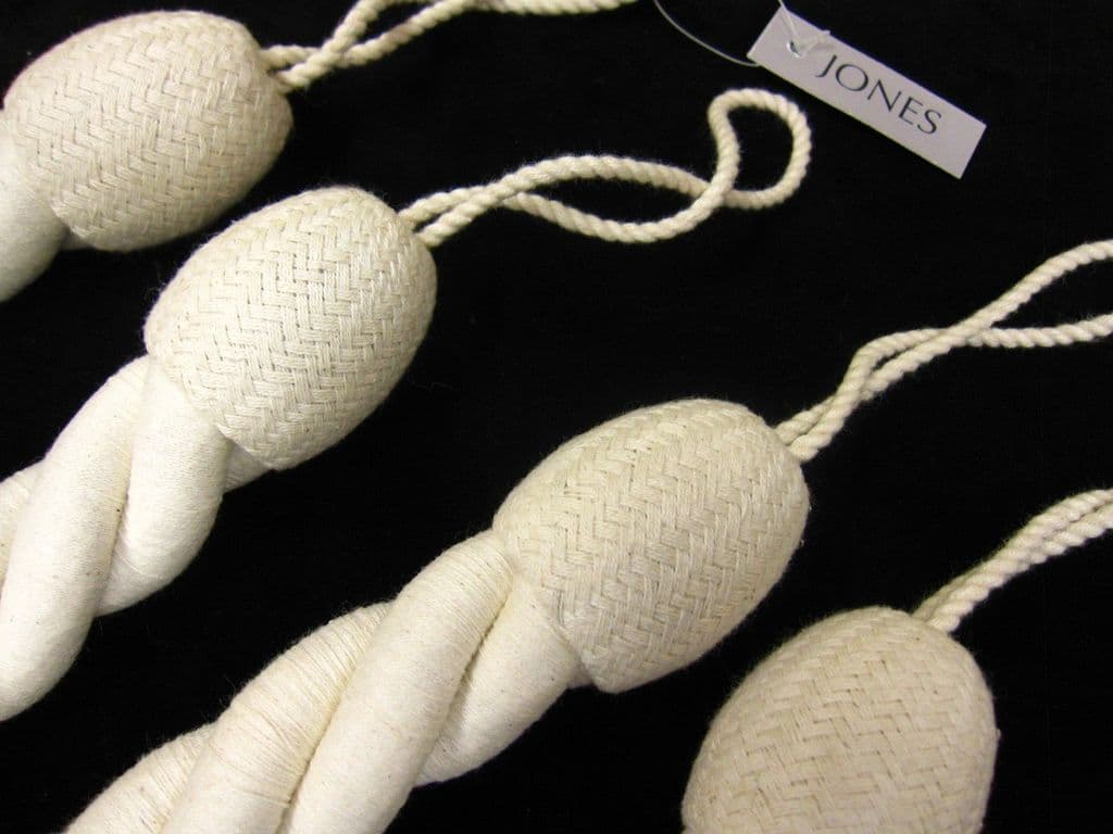 thumbnail image 2 of Sunflex Yellow Cotton Rope Curtain Tiebacks – Pair, New 2 of 6